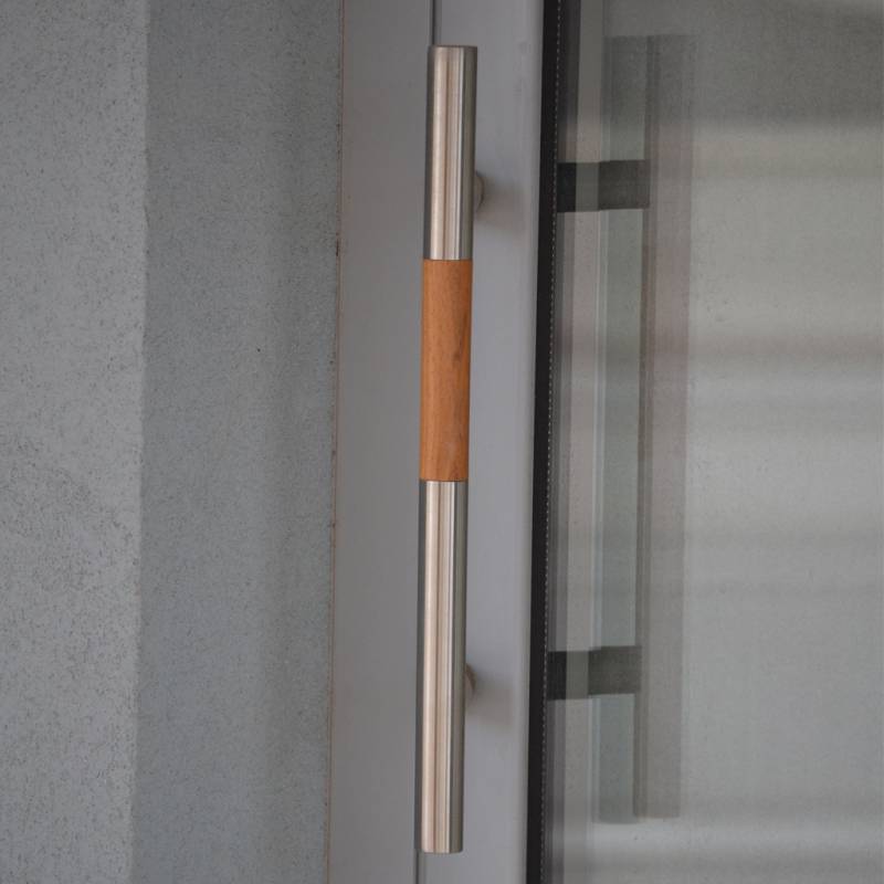 Maniglia Quadrata In Alluminio 8x8 Cm Con Molla - Per Porte E Armadi Moderni - Foto 2